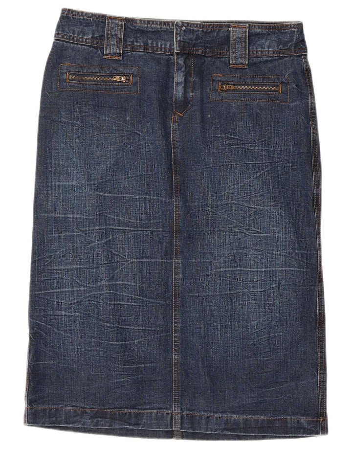 Gonna in denim da donna Dkny W28 in cotone blu medio