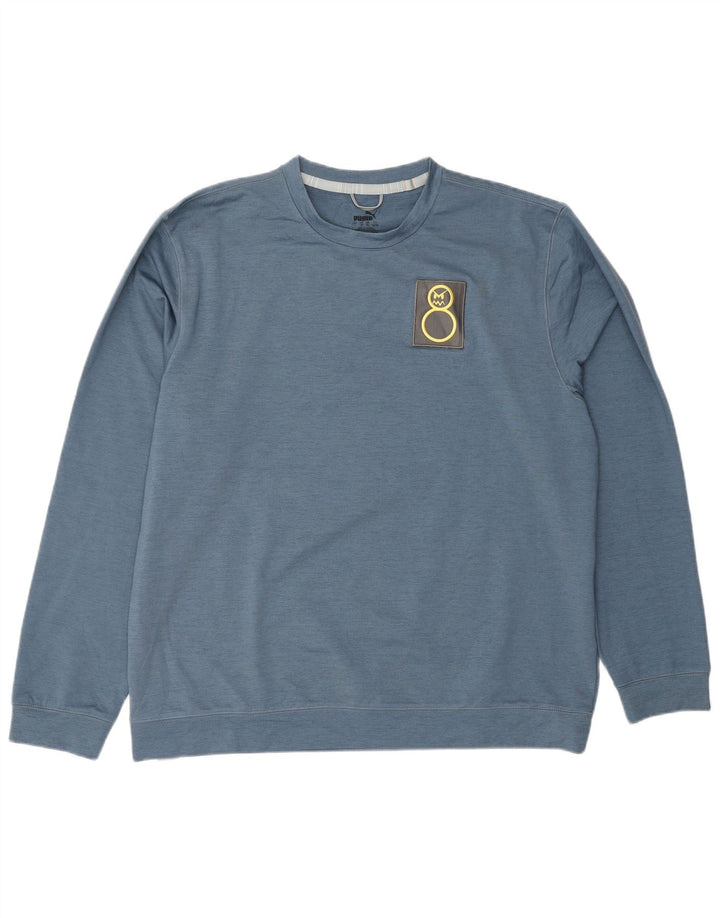 Felpa con grafica PUMA da uomo, XL, blu screziato
