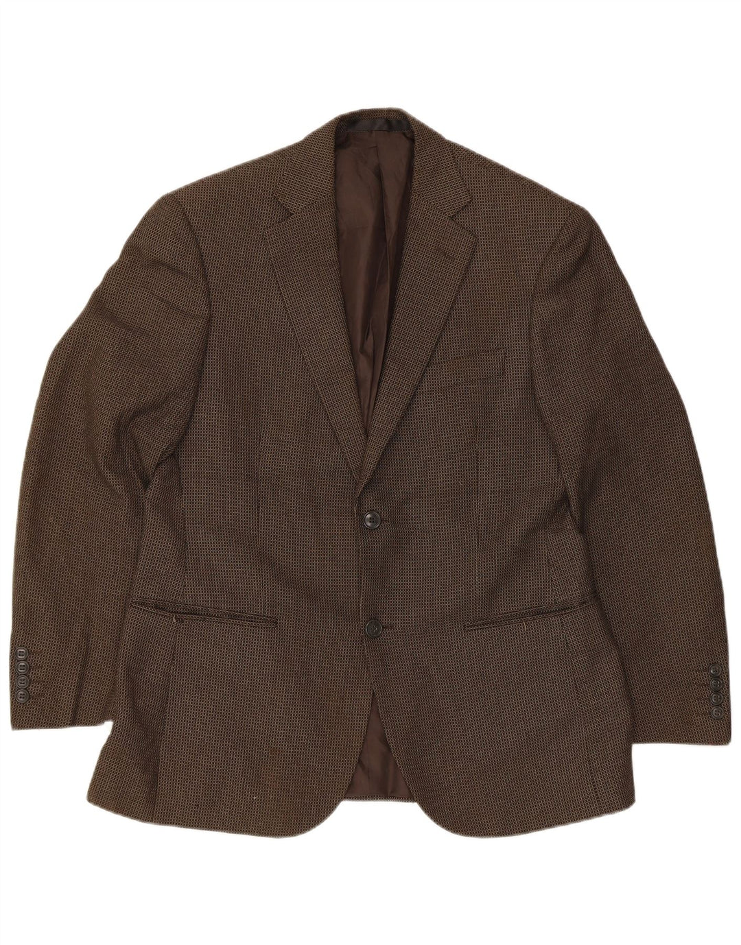 Giacca blazer a 2 bottoni da uomo Marks & Spencer UK 38 a quadri marrone medio