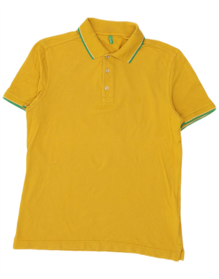 Polo Uomo BENETTON Piccola in Cotone Giallo