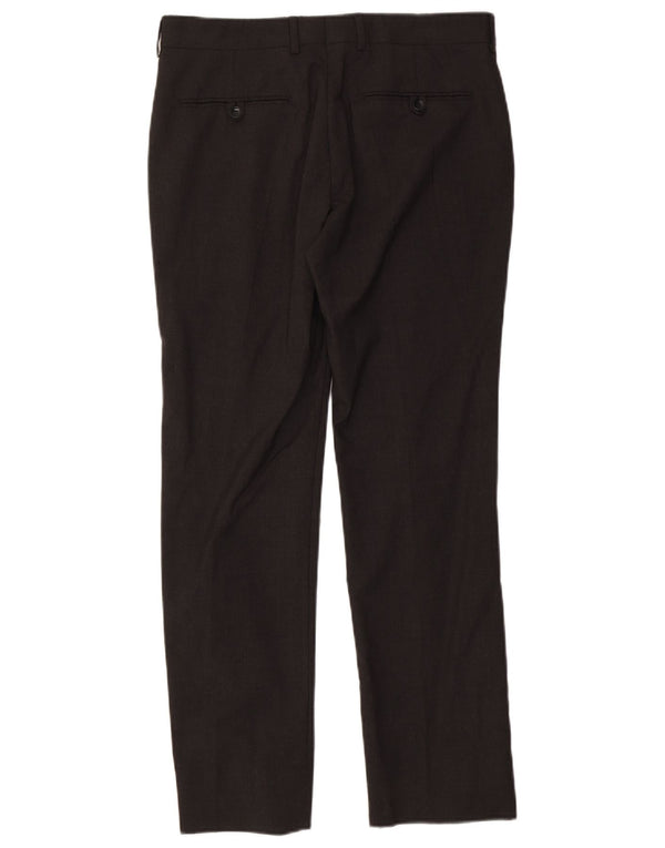 Pantaloni da abito dritti da uomo Zara EU 40 medio W31 L30 poliestere grigio