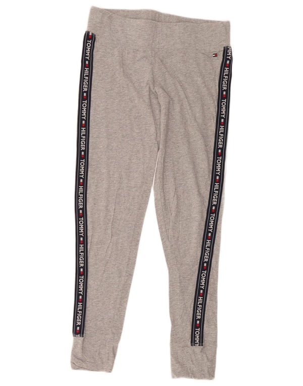 Leggings grafici da donna Tommy Hilfiger UK 16 grande cotone grigio