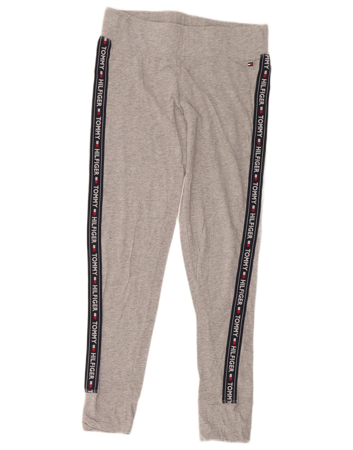 Leggings grafici da donna Tommy Hilfiger UK 16 grande cotone grigio