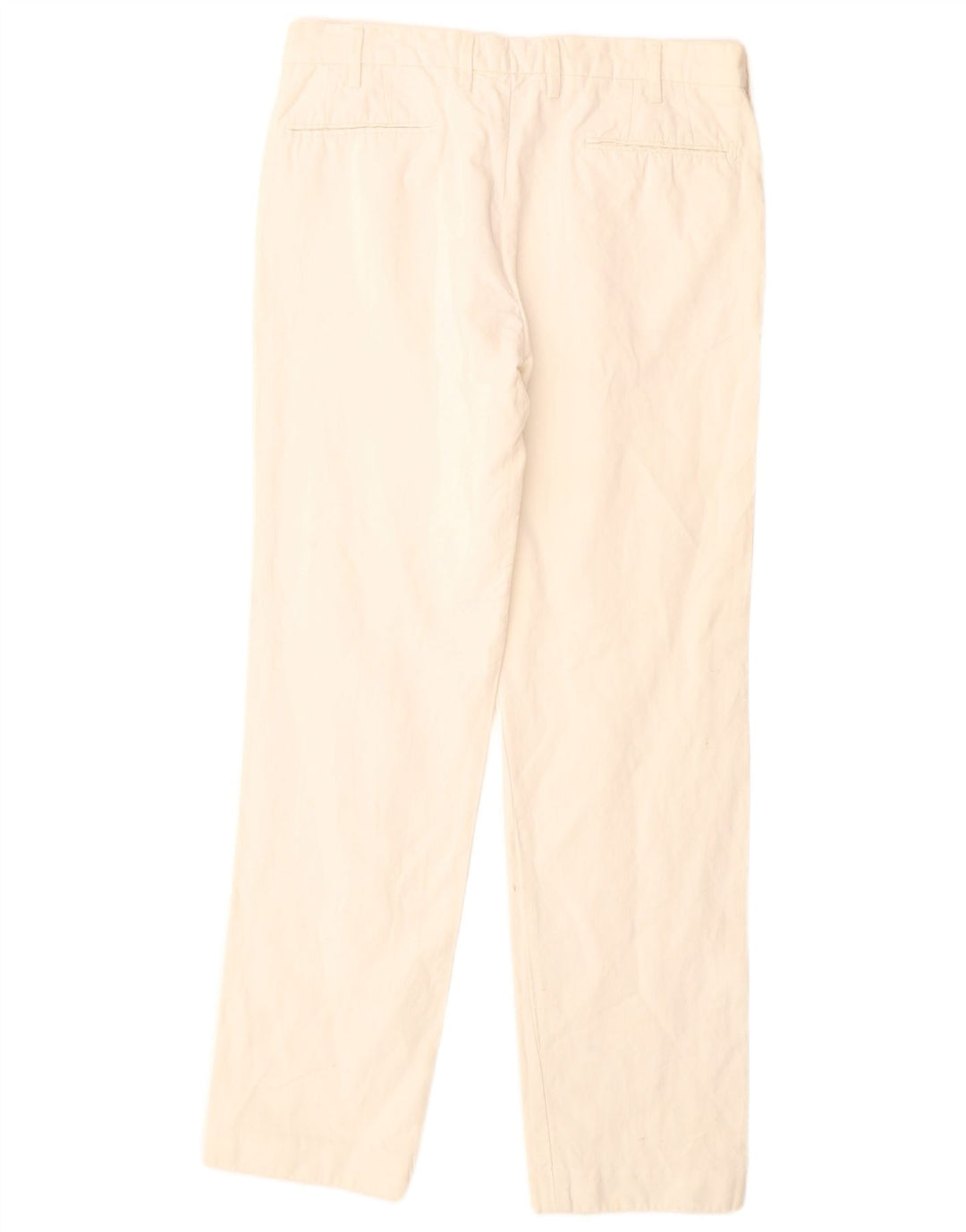 MASSIMO DUTTI Pantaloni da abito dritti da uomo EU 42 Large W32 L32 Bianco sporco