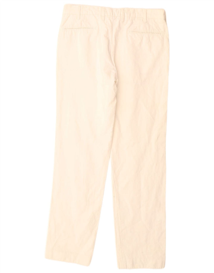 MASSIMO DUTTI Pantaloni da abito dritti da uomo EU 42 Large W32 L32 Bianco sporco