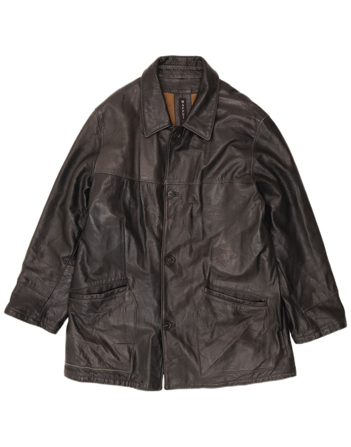 Giacca in pelle da uomo Maffei IT 54 2XL Nera