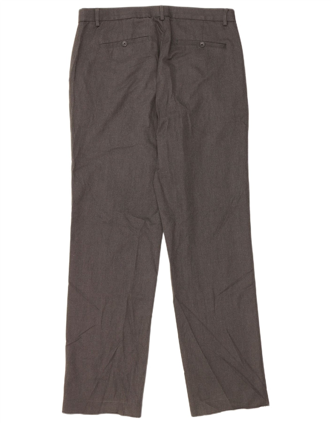 CALVIN KLEIN Pantaloni da abito dritti da uomo W34 L32 Poliestere grigio