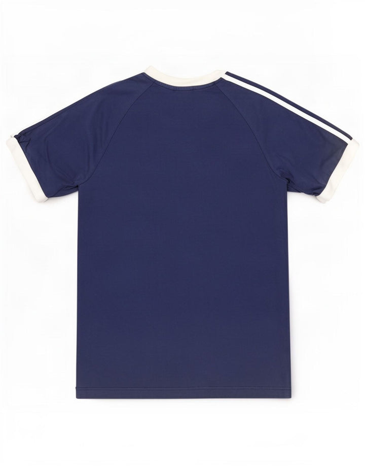 T-shirt da uomo Adidas Top in cotone color block medio blu navy