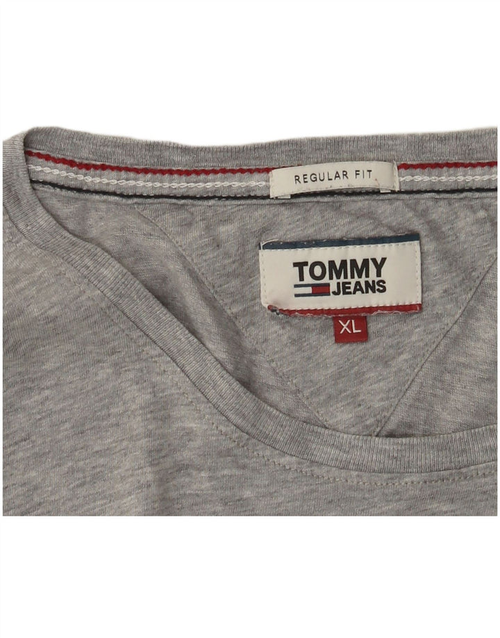 T-shirt da uomo vestibilità regolare Tommy Hilfiger Top XL grigio chiazzato