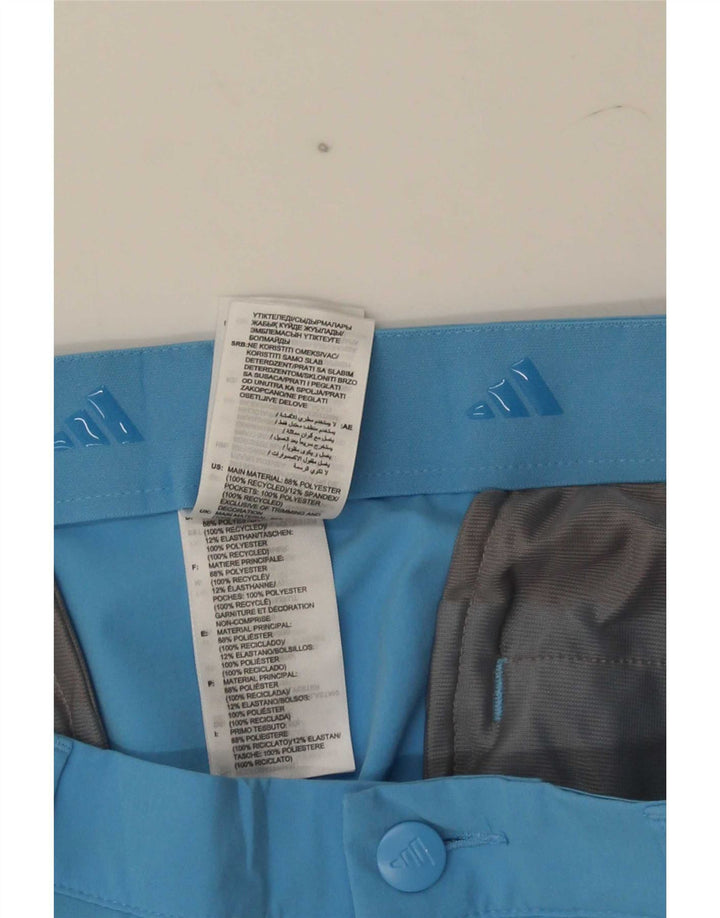 Pantaloncini chino da uomo Adidas W34 Large blu in poliestere
