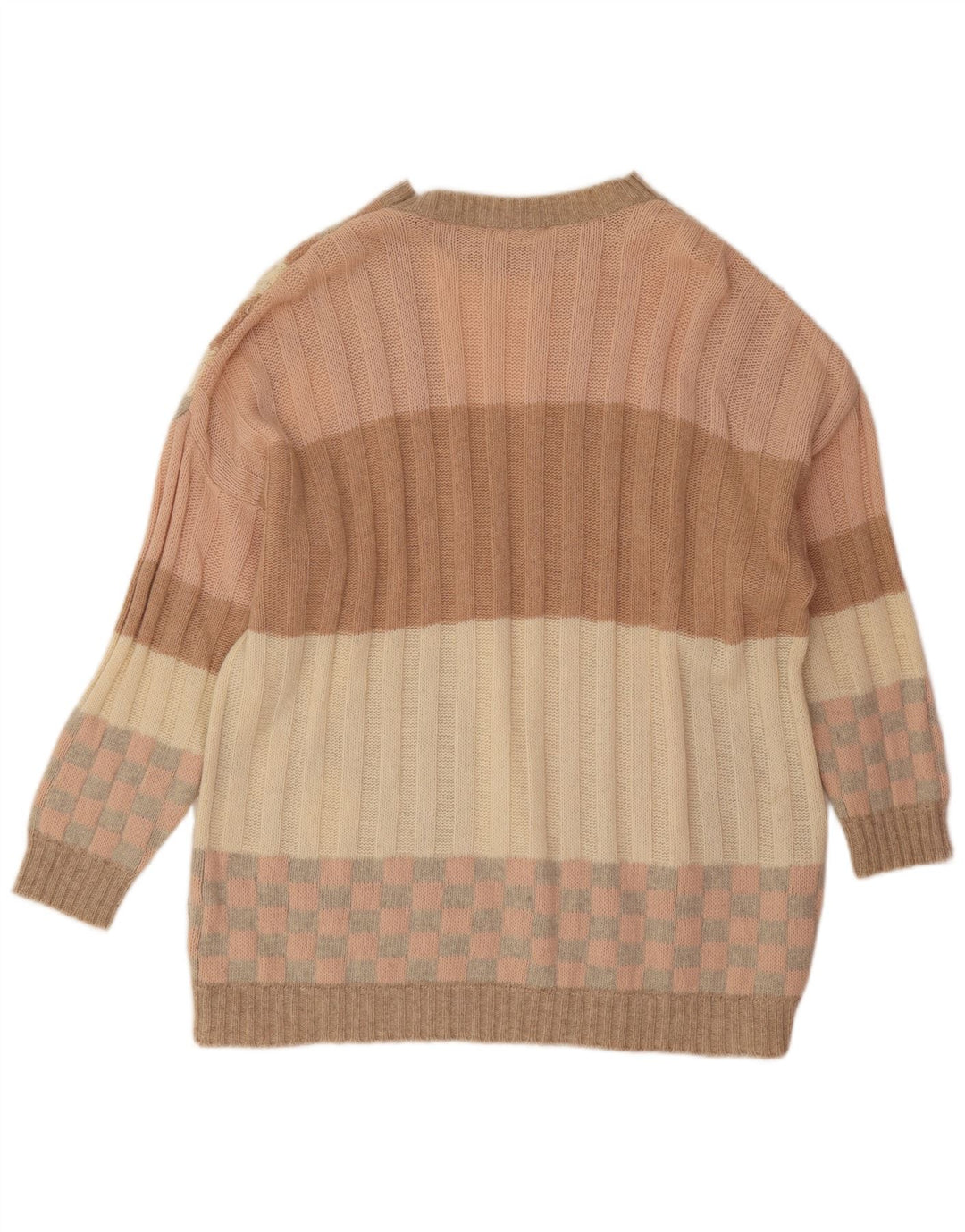 Stefanel Maglione da uomo con scollo a barca 2XL multicolore geometrico