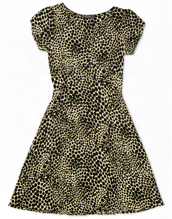 Abito a trapezio da donna Marks & Spencer UK 10 piccola stampa animalier multicolore