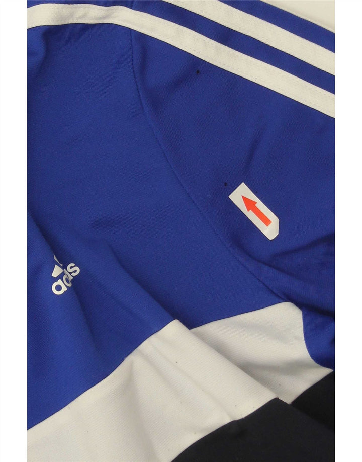Giacca da tuta da ragazzo Adidas 13-14 anni in poliestere color block blu
