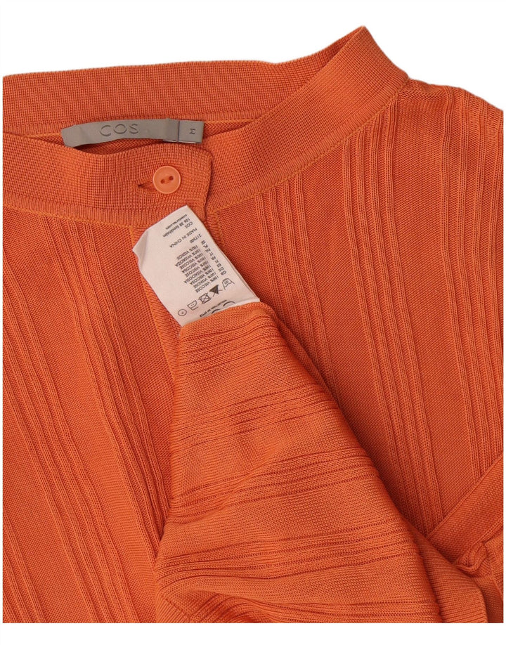 Maglione cardigan corto da donna Cos UK 14 Viscosa arancione medio