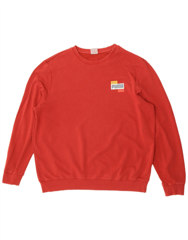 Felpa Puma Uomo Maglione XL Marrone Cotone