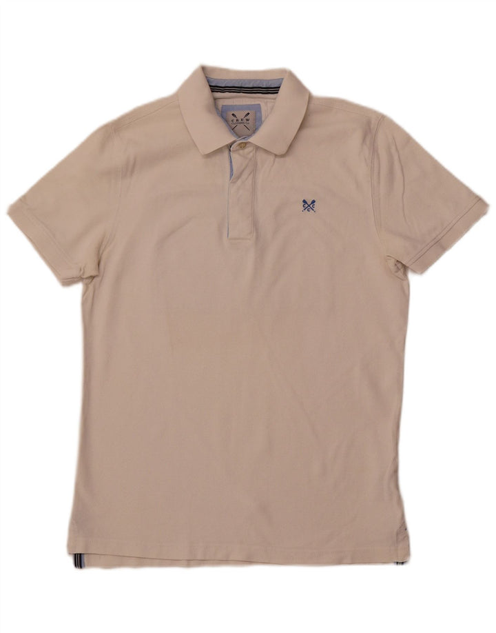 CREW CLOTHING Polo grafica da uomo in cotone bianco medio