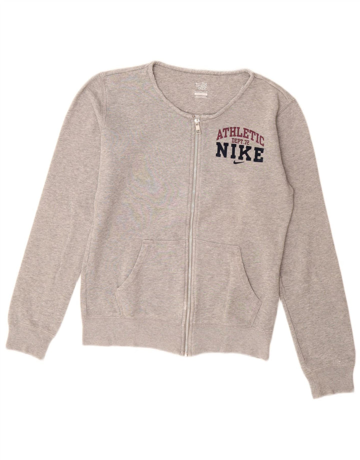 Giacca da ginnastica grafica da donna Nike UK 10 piccola grigia
