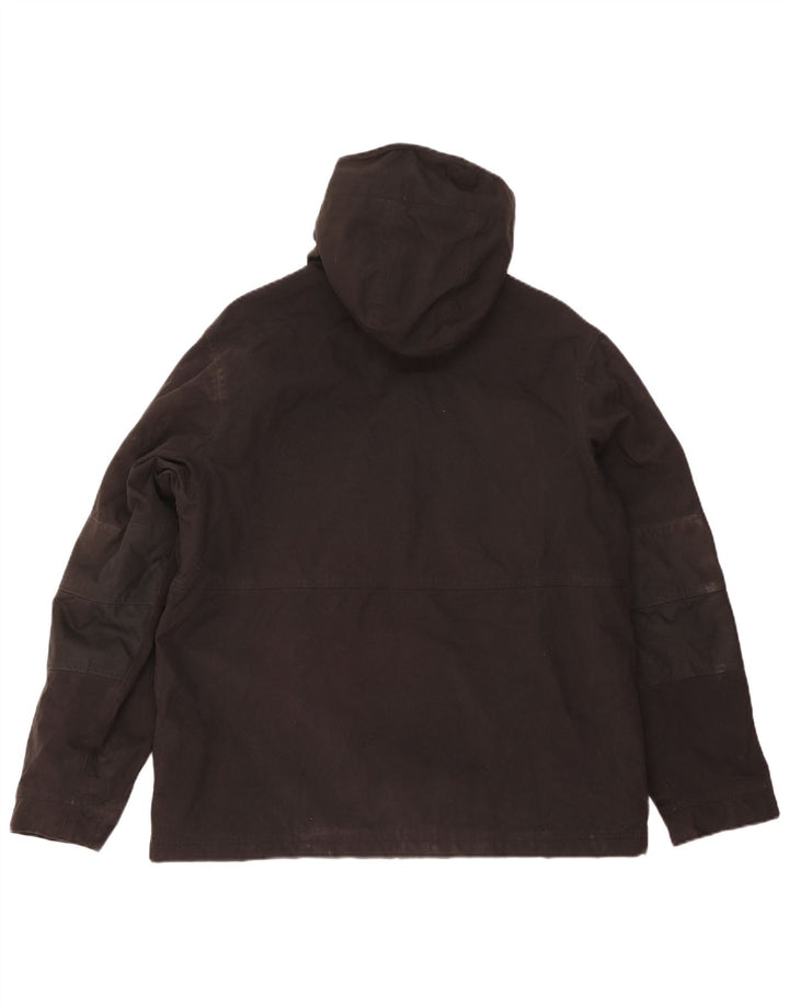Giacca a vento con cappuccio da uomo Timberland UK 40 Large nera in poliammide