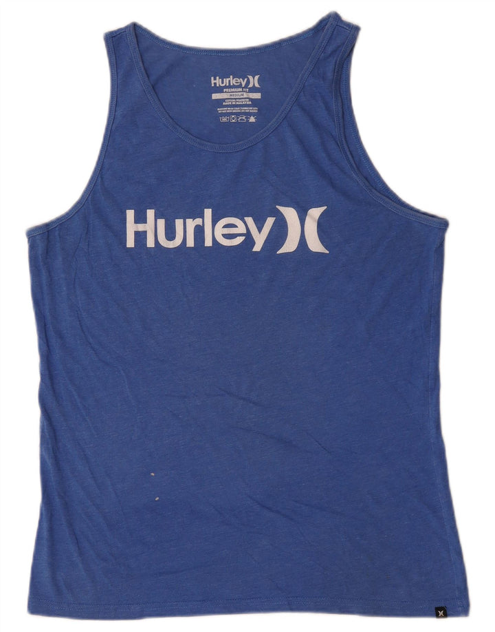 Canotta grafica da uomo Hurley Premium Fit in cotone blu medio