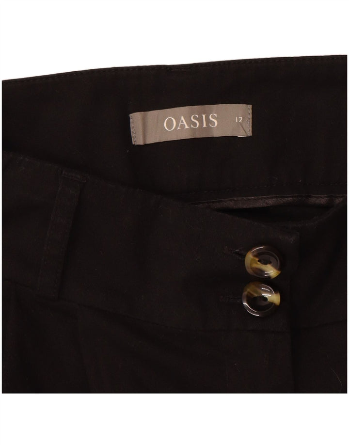 Pantaloncini chino da donna Oasis UK 12 medi W32 cotone nero