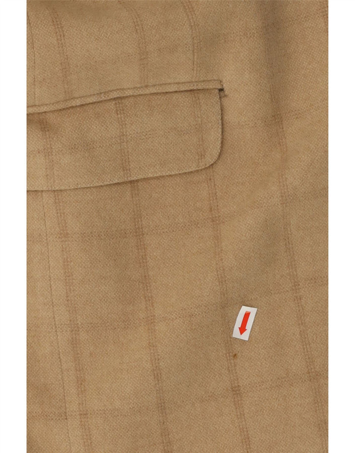 Giacca blazer da uomo a 3 bottoni CERRUTI 1881 UK 38 a quadri beige medio