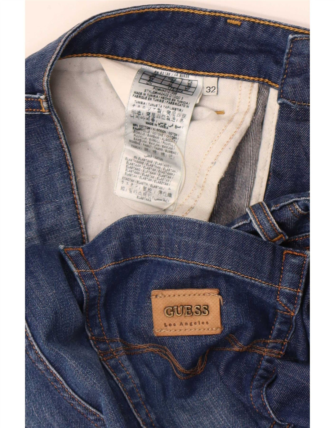 Jeans slim da uomo Guess W32 L34 cotone blu