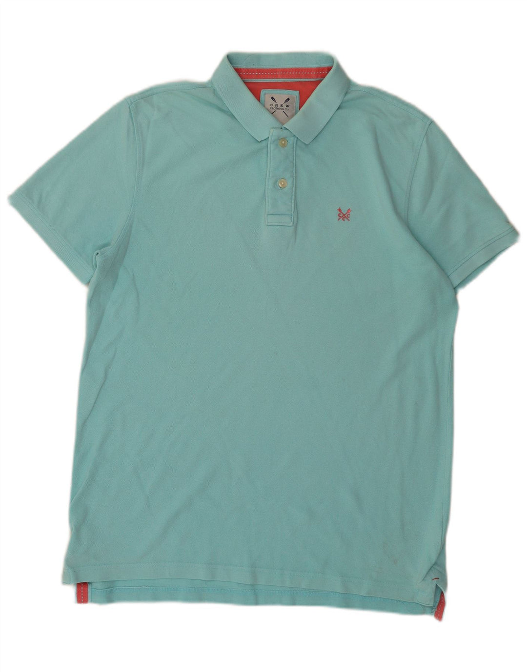 CREW CLOTHING Polo da uomo in cotone turchese medio
