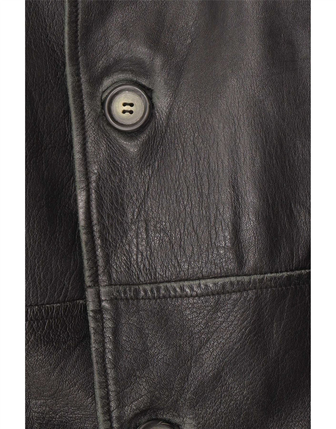 Giacca in pelle vintage da uomo IT 54 2XL Pelle nera