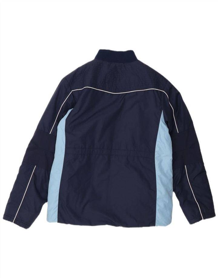 NIKE Womens Windbreaker Jacket UK 18 XL Navy Blue Colourblock Polyester