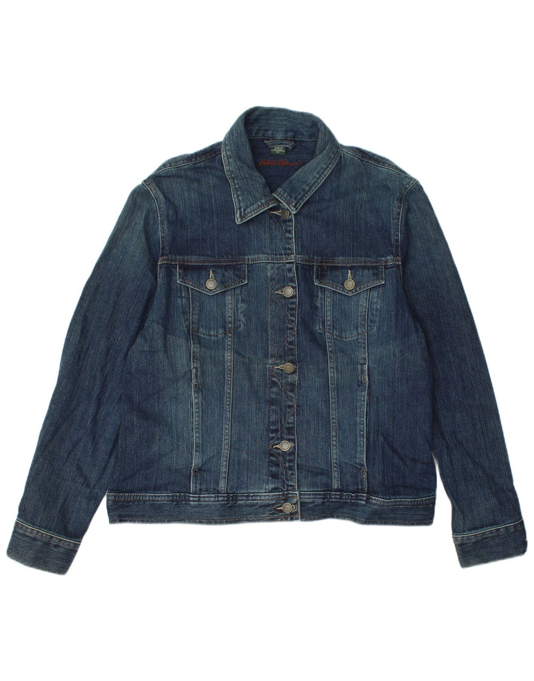 Giacca di jeans da donna Eddie Bauer UK 18 XL Cotone blu navy