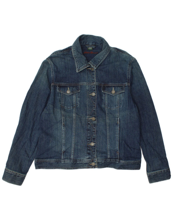 Giacca di jeans da donna Eddie Bauer UK 18 XL Cotone blu navy