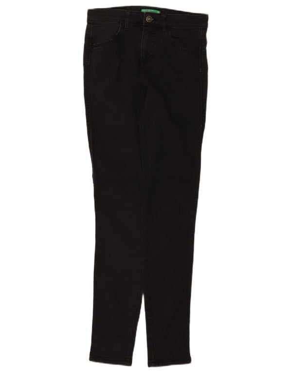 Jeans slim da donna Benetton W26 L29 cotone nero