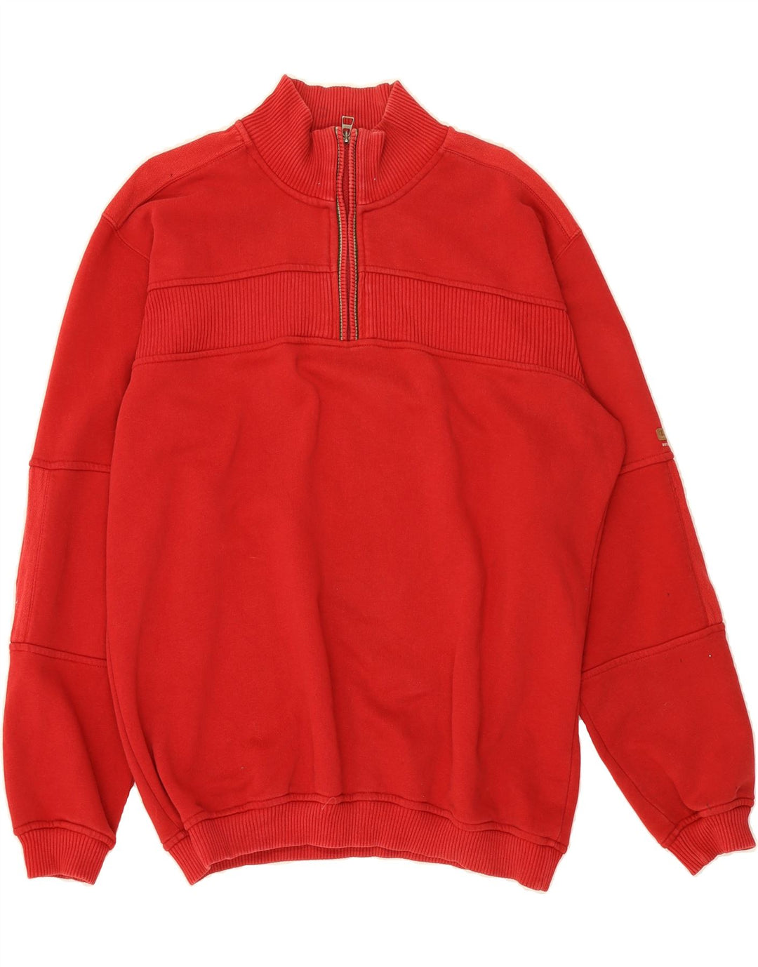 CHAMPION Mens Zip Neck Jumper Sweater 2XL Red Vintage Champion and Second-Hand Champion from Messina Hembry 