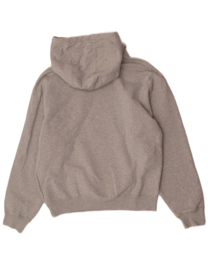 Felpa con cappuccio grafica Nike da uomo piccola in cotone grigio