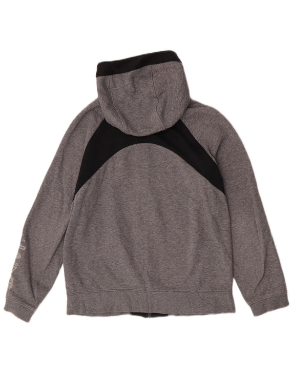 Felpa con cappuccio e zip Nike per ragazzi 13-14 anni XL in cotone color block grigio