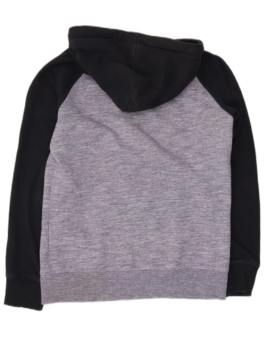 Felpa con cappuccio e zip grafica da uomo Superdry, in cotone color block blu grande
