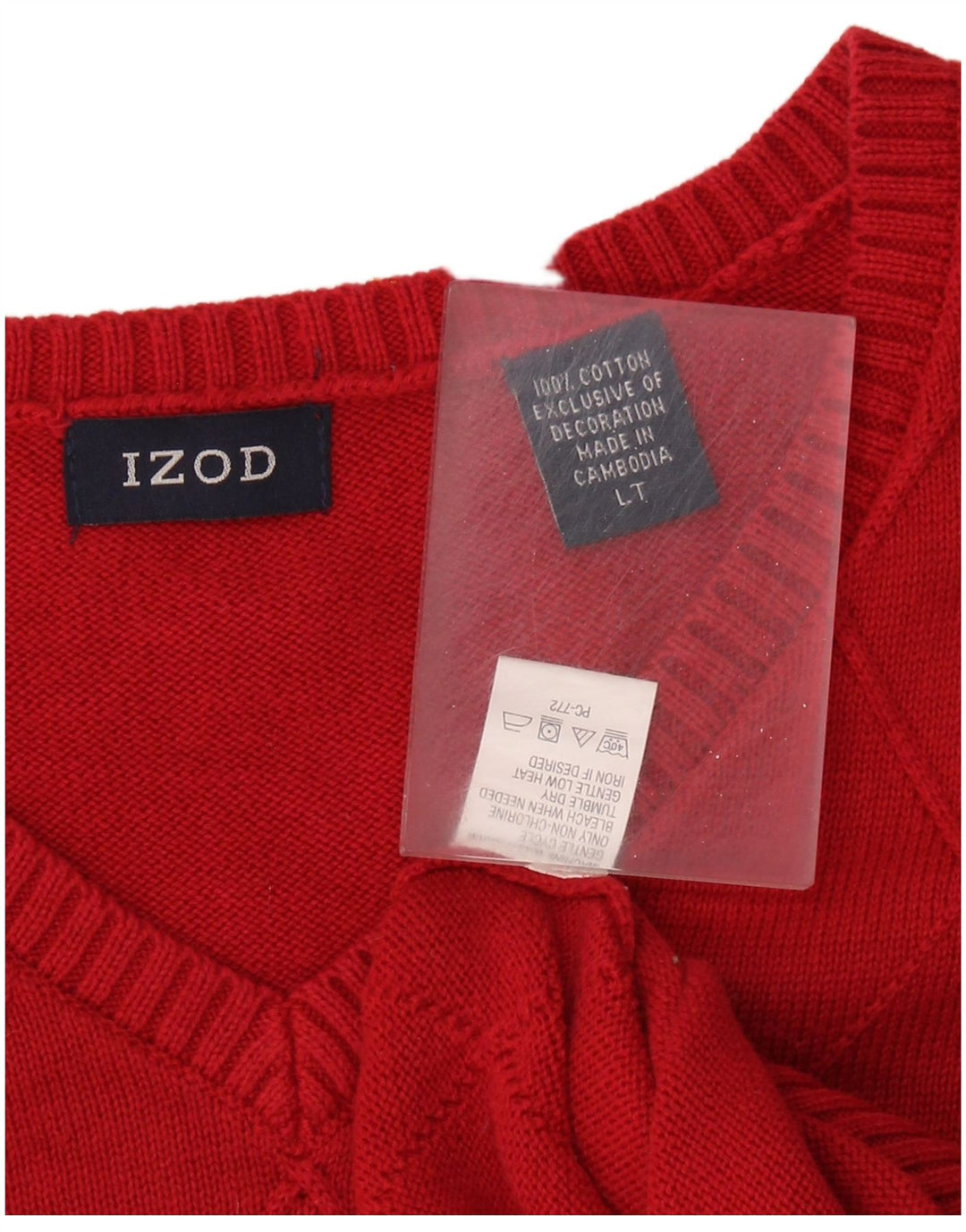 Canotta da uomo IZOD grande in cotone rosso