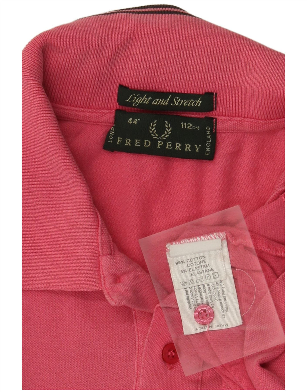 Polo da uomo Fred Perry in cotone rosa medio