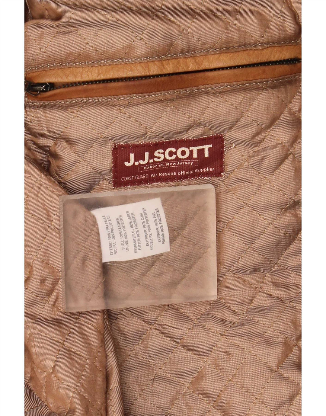 Giacca in pelle da uomo J.J.Scott IT 52 XL Beige