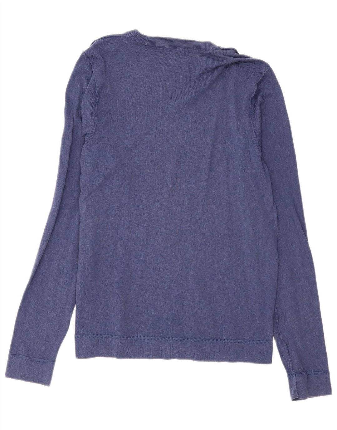 Top grafico da uomo Zara a maniche lunghe in cotone geometrico blu navy medio