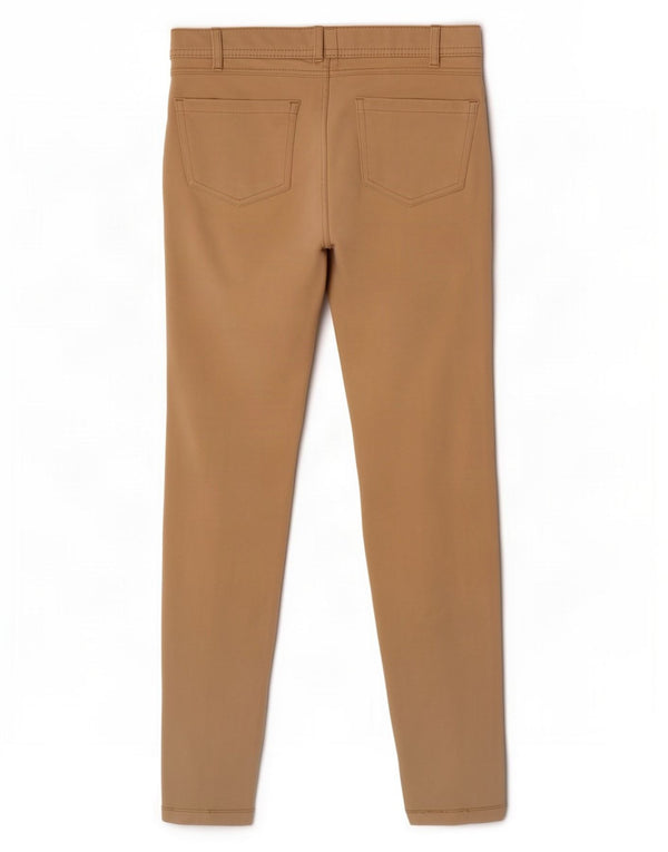 Zara Womens Skinny Casual Trousers Small W26 L28 Beige Cotton