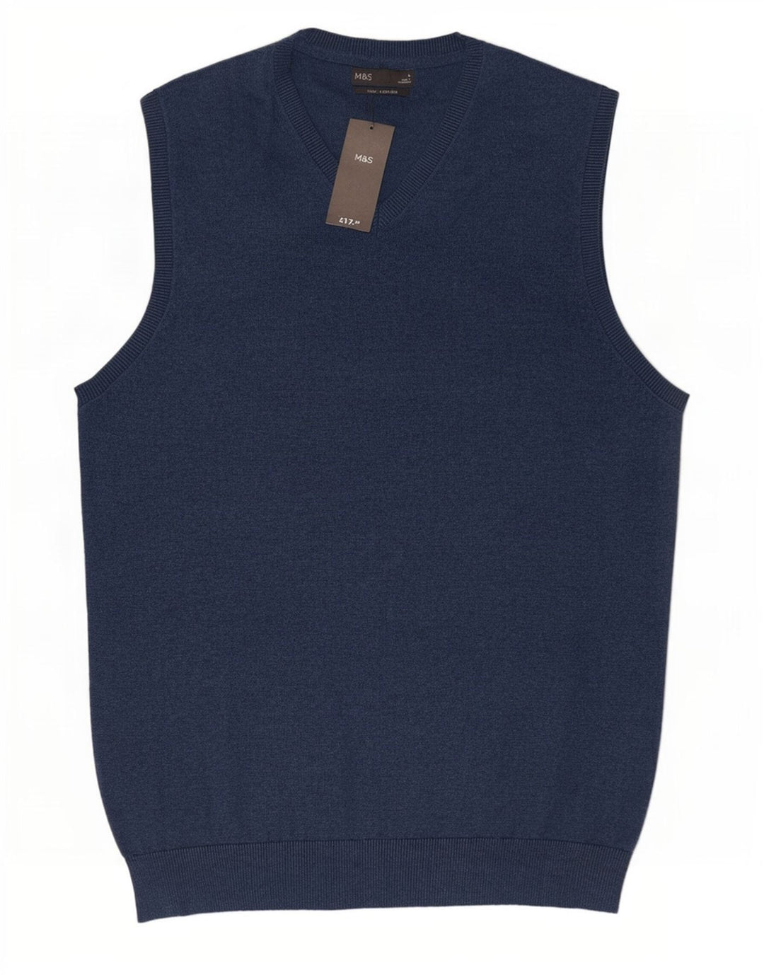 Canotta da uomo Marks & Spencer grande in cotone blu navy
