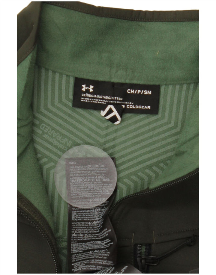 Giacca da ginnastica da uomo UNDER ARMOUR Cold Gear, piccola, in poliestere kaki