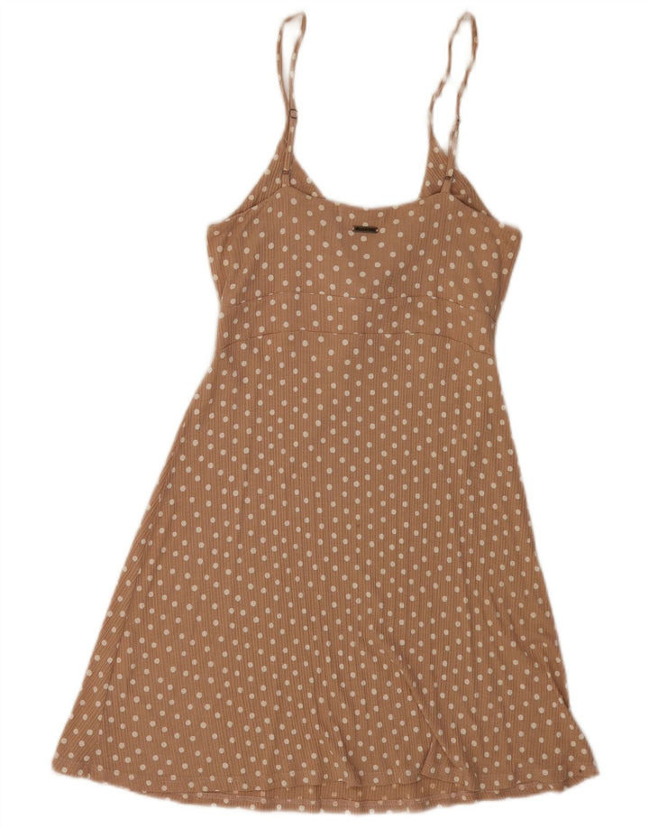 Vestito estivo senza maniche da donna Billabong UK 12 Pois beige medio