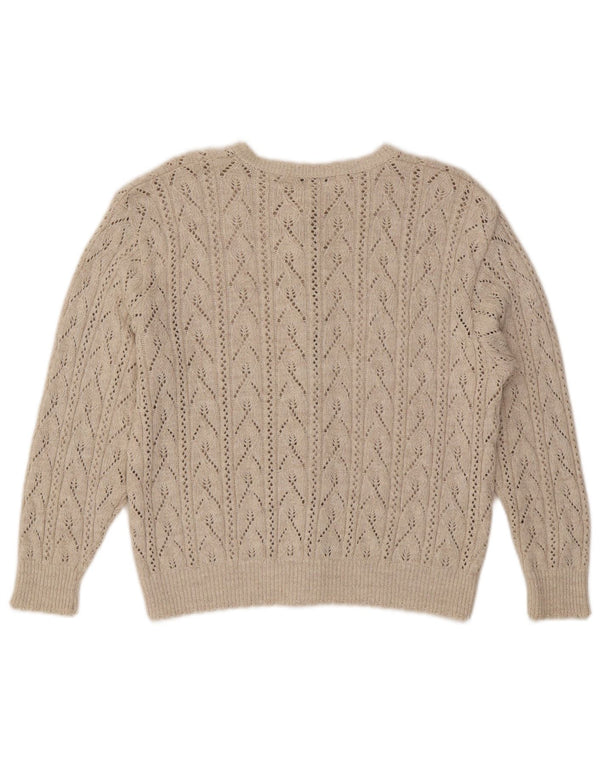 Maglione cardigan da donna Marks & Spencer UK 12 Acrilico beige medio