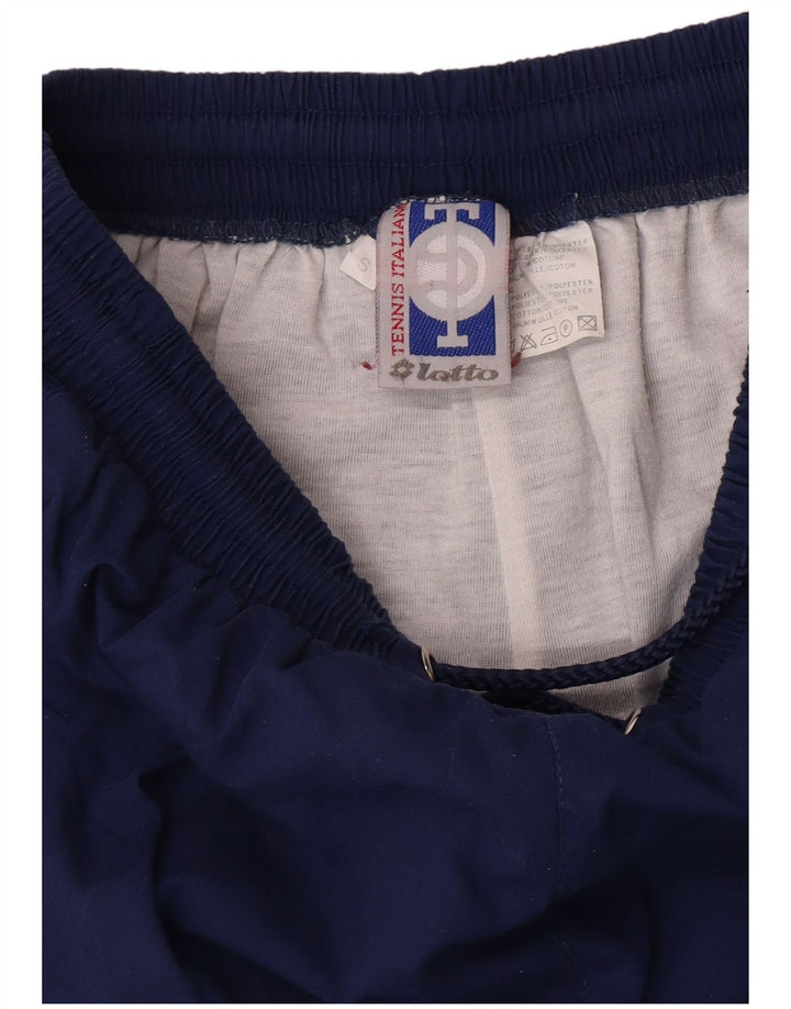 Pantaloni da tuta da uomo Lotto Joggers piccoli in poliestere blu navy