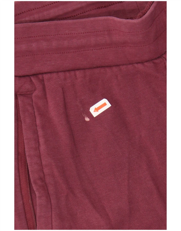 ADIDAS Mens Tracksuit Trousers Joggers Medium Burgundy Cotton