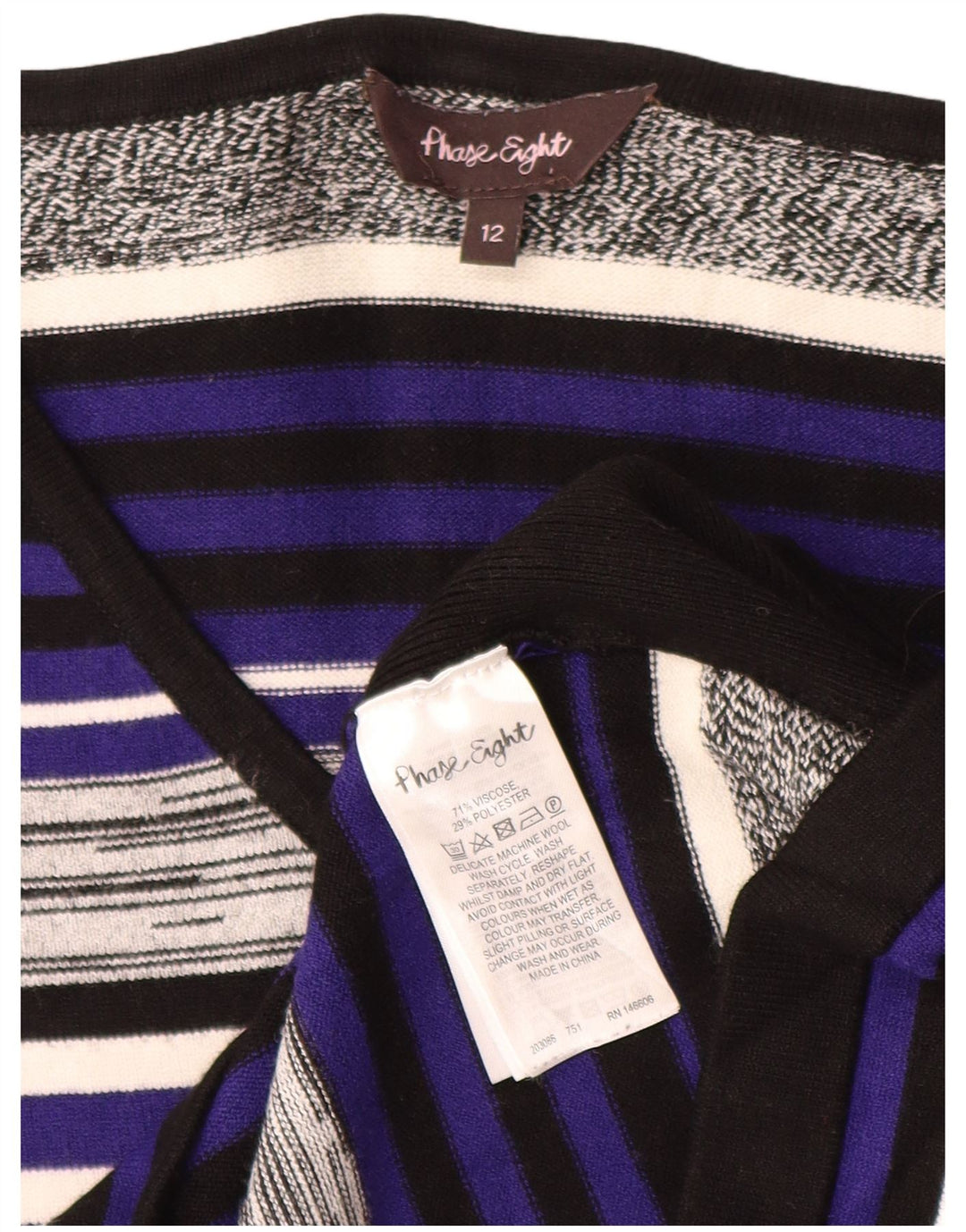 Abito maglione da donna Phase Eight UK 12 a righe multicolori medie