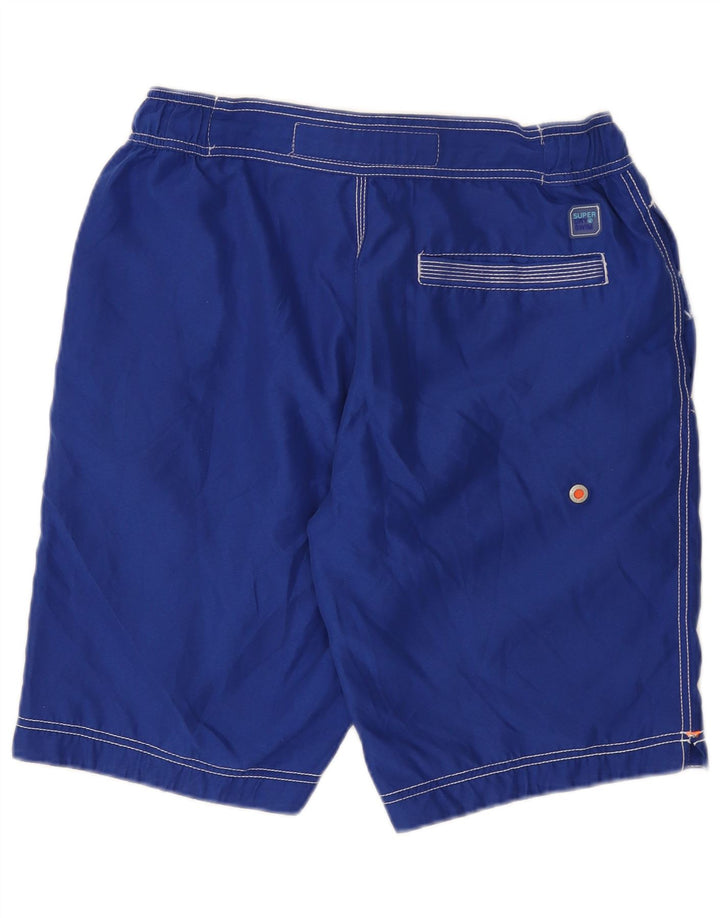 Pantaloncini da bagno grafici da uomo Superdry in poliestere blu medio