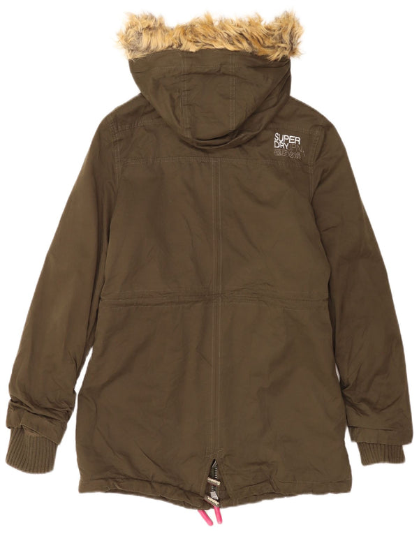 Giacca parka con cappuccio da donna Superdry The Windparka UK 14 Medium Khaki